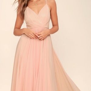 Lulus ALL ABOUT LOVE BLUSH PINK MAXI DRESS